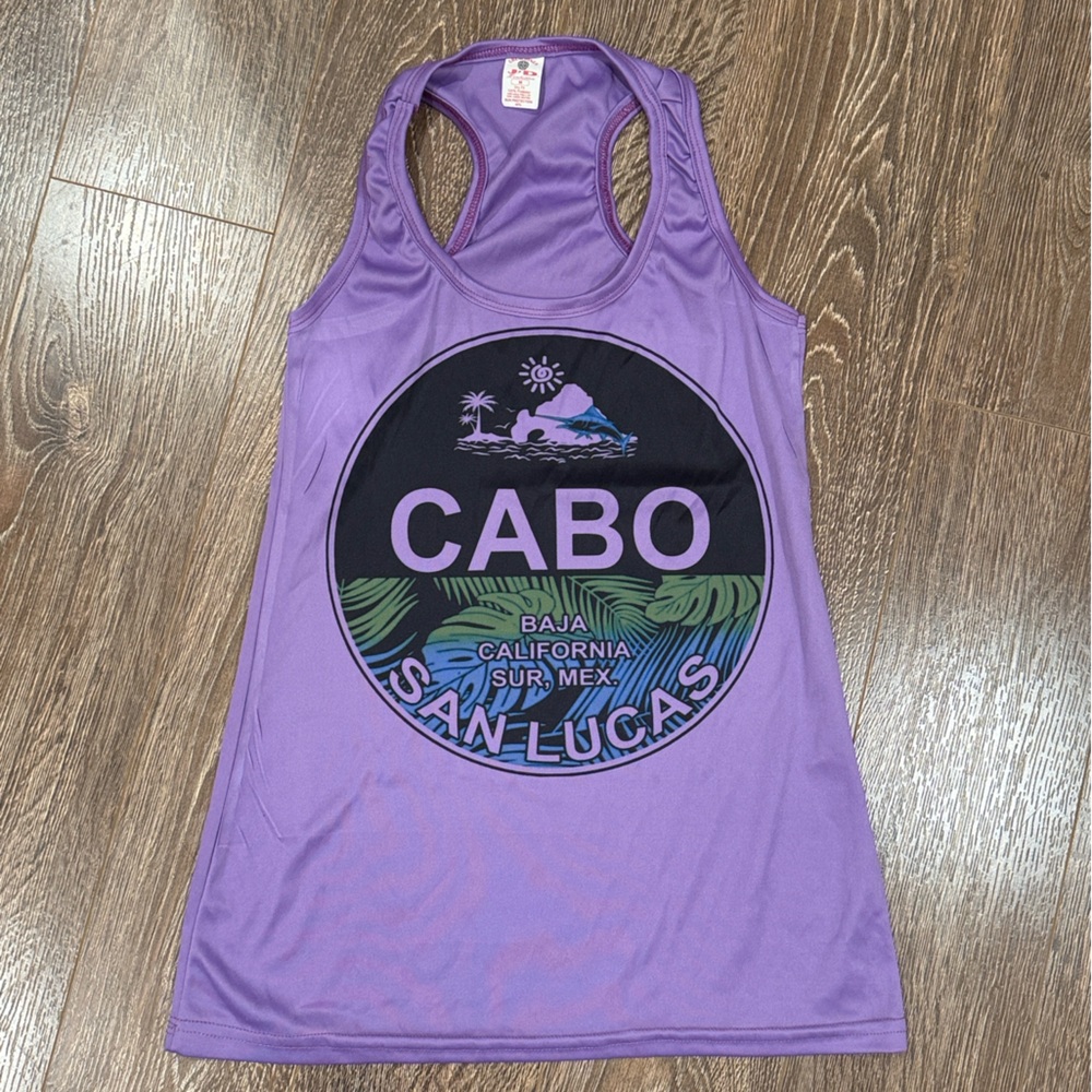 Purple Cabo Graphic Tank Top